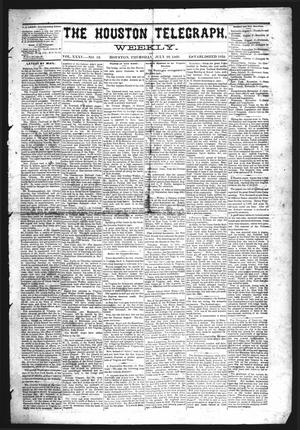 Primary view of object titled 'The Houston Telegraph (Houston, Tex.), Vol. 35, No. 13, Ed. 1 Thursday, July 22, 1869'.