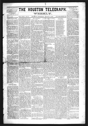 Primary view of The Houston Telegraph (Houston, Tex.), Vol. 35, No. 15, Ed. 1 Thursday, August 5, 1869
