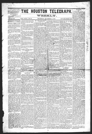 Primary view of object titled 'The Houston Telegraph (Houston, Tex.), Vol. 35, No. 25, Ed. 1 Thursday, October 14, 1869'.