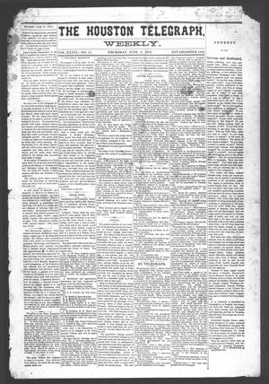 Primary view of object titled 'The Houston Telegraph (Houston, Tex.), Vol. 36, No. 11, Ed. 1 Thursday, June 9, 1870'.
