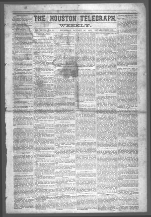 Primary view of object titled 'The Houston Telegraph (Houston, Tex.), Vol. 36, No. 41, Ed. 1 Thursday, January 26, 1871'.