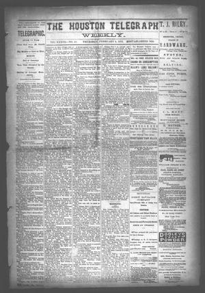 Primary view of object titled 'The Houston Telegraph (Houston, Tex.), Vol. 37, No. 42, Ed. 1 Thursday, February 8, 1872'.