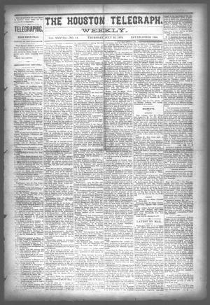 Primary view of object titled 'The Houston Telegraph (Houston, Tex.), Vol. 38, No. 14, Ed. 1 Thursday, July 25, 1872'.