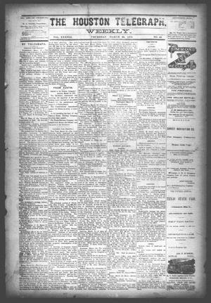 Primary view of The Houston Telegraph (Houston, Tex.), Vol. 38, No. 46, Ed. 1 Thursday, March 20, 1873