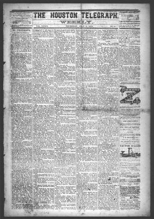 Primary view of object titled 'The Houston Telegraph (Houston, Tex.), Vol. 39, No. 9, Ed. 1 Thursday, July 3, 1873'.