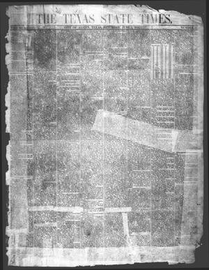 Primary view of object titled 'The Texas State Times (Austin, Tex.), Vol. 1, No. 27, Ed. 1 Saturday, June 3, 1854'.