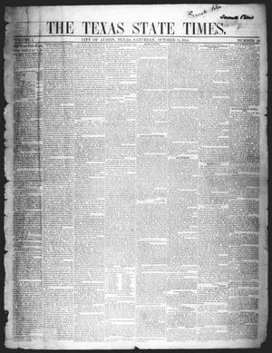 Primary view of object titled 'The Texas State Times (Austin, Tex.), Vol. 1, No. 46, Ed. 1 Saturday, October 14, 1854'.