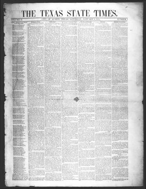 Primary view of object titled 'The Texas State Times (Austin, Tex.), Vol. 2, No. 5, Ed. 1 Saturday, January 6, 1855'.
