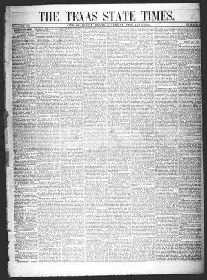 Primary view of object titled 'The Texas State Times (Austin, Tex.), Vol. 3, No. 4, Ed. 1 Saturday, January 5, 1856'.