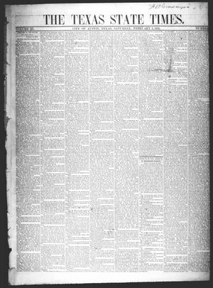 Primary view of object titled 'The Texas State Times (Austin, Tex.), Vol. 3, No. 8, Ed. 1 Saturday, February 2, 1856'.