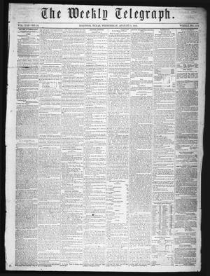 The Weekly Telegraph (Houston, Tex.), Vol. 22, No. 22, Ed. 1 Wednesday, August 13, 1856