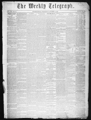 Primary view of object titled 'The Weekly Telegraph (Houston, Tex.), Vol. 22, No. 29, Ed. 1 Wednesday, October 8, 1856'.