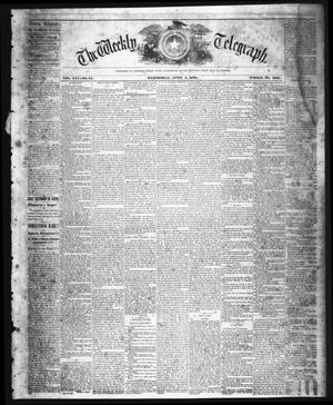 Primary view of object titled 'The Weekly Telegraph (Houston, Tex.), Vol. 25, No. 11, Ed. 1 Wednesday, June 1, 1859'.