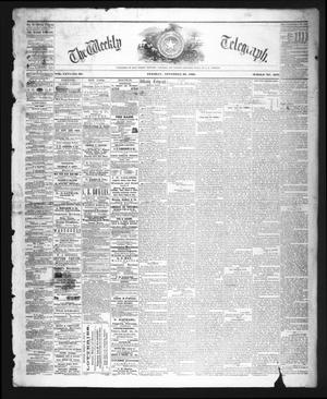 The Weekly Telegraph (Houston, Tex.), Vol. 26, No. 39, Ed. 1 Tuesday, November 27, 1860