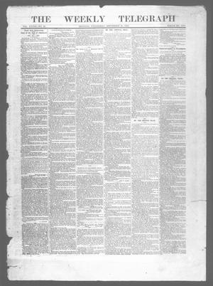 Primary view of object titled 'The Weekly Telegraph (Houston, Tex.), Vol. 28, No. 28, Ed. 1 Wednesday, September 24, 1862'.