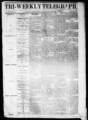 Primary view of object titled 'Tri-Weekly Telegraph (Houston, Tex.), Vol. 32, No. 15, Ed. 1 Monday, April 23, 1866'.