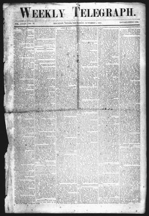 Weekly Telegraph (Houston, Tex.), Vol. 34, No. 26, Ed. 1 Thursday, October 1, 1868