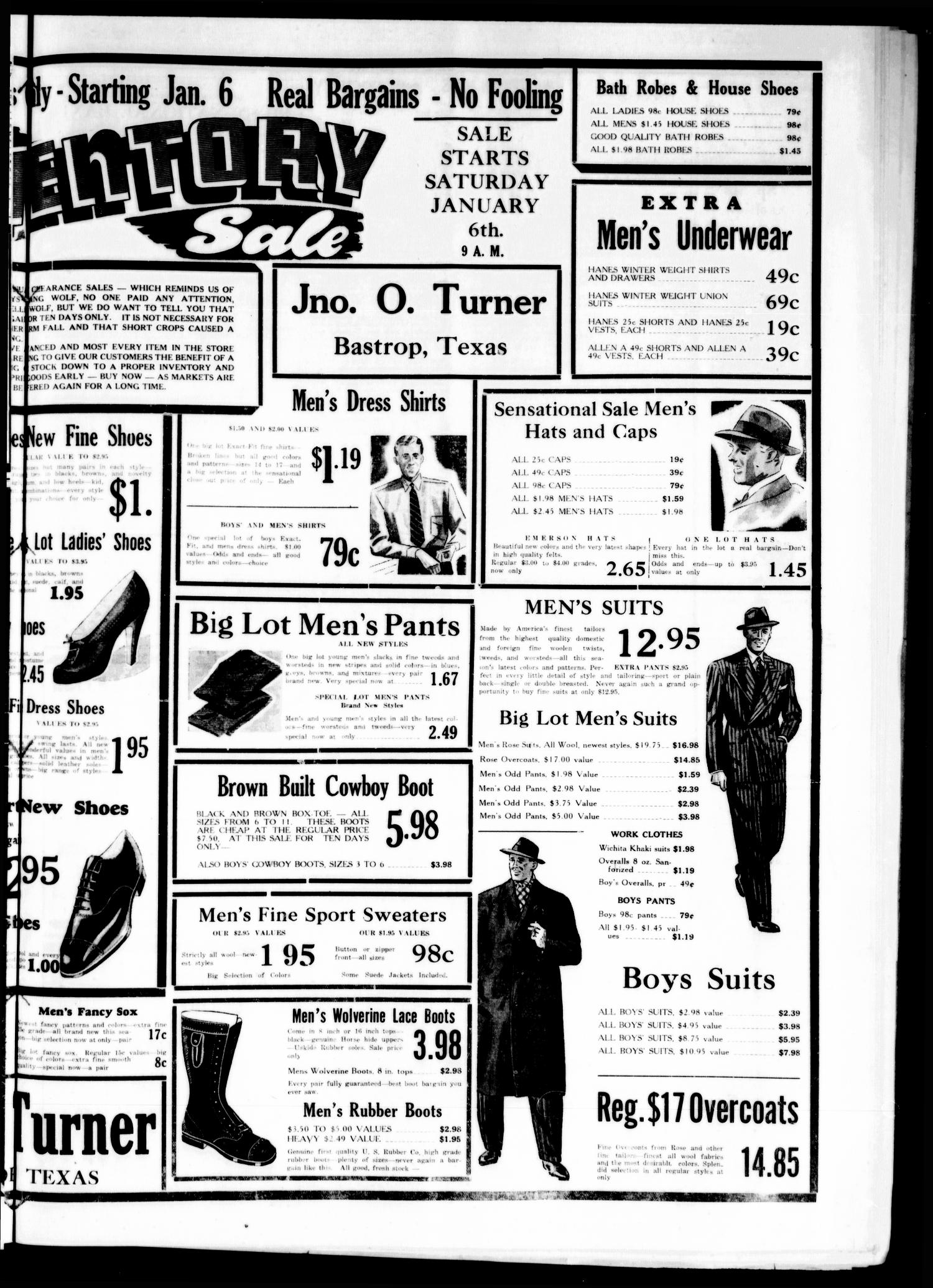 Bastrop Advertiser (Bastrop, Tex.), Vol. 86, No. 42, Ed. 1 Thursday, January 4, 1940
                                                
                                                    [Sequence #]: 5 of 6
                                                