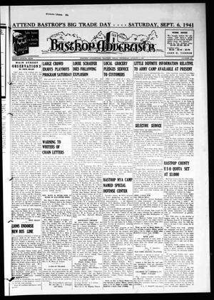 Primary view of object titled 'Bastrop Advertiser (Bastrop, Tex.), Vol. 88, No. 20, Ed. 1 Thursday, August 7, 1941'.