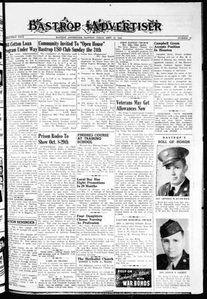 Bastrop Advertiser (Bastrop, Tex.), Vol. 91, No. 27, Ed. 1 Thursday, September 21, 1944