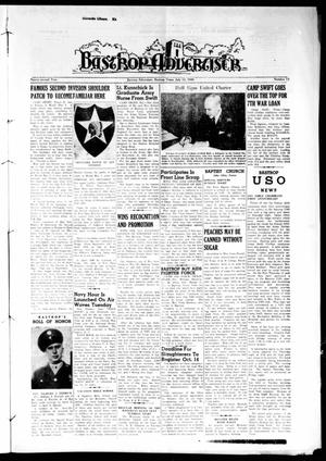Primary view of object titled 'Bastrop Advertiser (Bastrop, Tex.), Vol. 92, No. 17, Ed. 1 Thursday, July 12, 1945'.