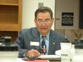 Thumbnail image of item number 1 in: '[Rudy Rodriguez is seen during a meeting]'.