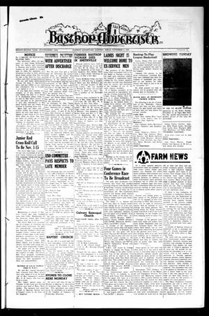 Primary view of object titled 'Bastrop Advertiser (Bastrop, Tex.), Vol. 92, No. 34, Ed. 1 Thursday, November 8, 1945'.