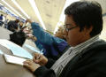 Thumbnail image of item number 1 in: '[Taking notes during a school meeting in Fort Worth, Texas]'.