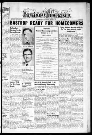Bastrop Advertiser (Bastrop, Tex.), Vol. 104, No. 24, Ed. 1 Thursday, August 9, 1956