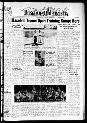 Primary view of object titled 'Bastrop Advertiser (Bastrop, Tex.), Vol. 105, No. 4, Ed. 1 Thursday, March 28, 1957'.