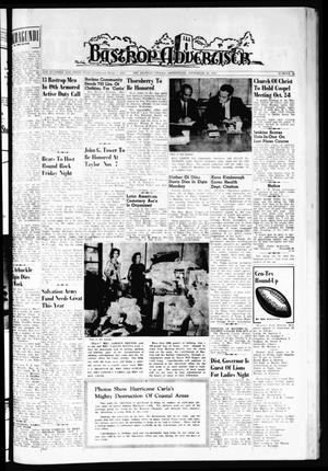 Primary view of object titled 'Bastrop Advertiser (Bastrop, Tex.), Vol. 109, No. 31, Ed. 1 Thursday, September 28, 1961'.