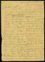 Letter: Letter draft (partial) to Mr. Bancroft, 28 March 1889