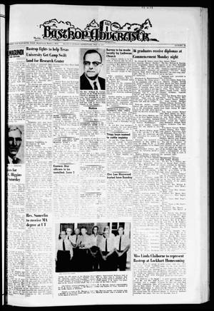 Primary view of object titled 'Bastrop Advertiser (Bastrop, Tex.), Vol. 111, No. 13, Ed. 1 Thursday, May 30, 1963'.