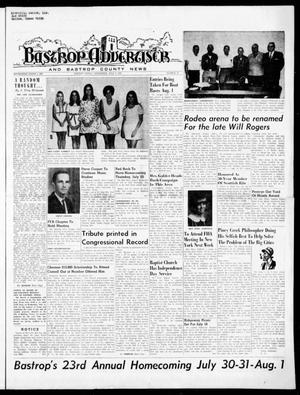 Bastrop Advertiser and Bastrop County News (Bastrop, Tex.), Vol. [117], No. 19, Ed. 1 Thursday, July 9, 1970