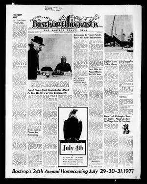 Bastrop Advertiser and Bastrop County News (Bastrop, Tex.), Vol. [118], No. 18, Ed. 1 Thursday, July 1, 1971