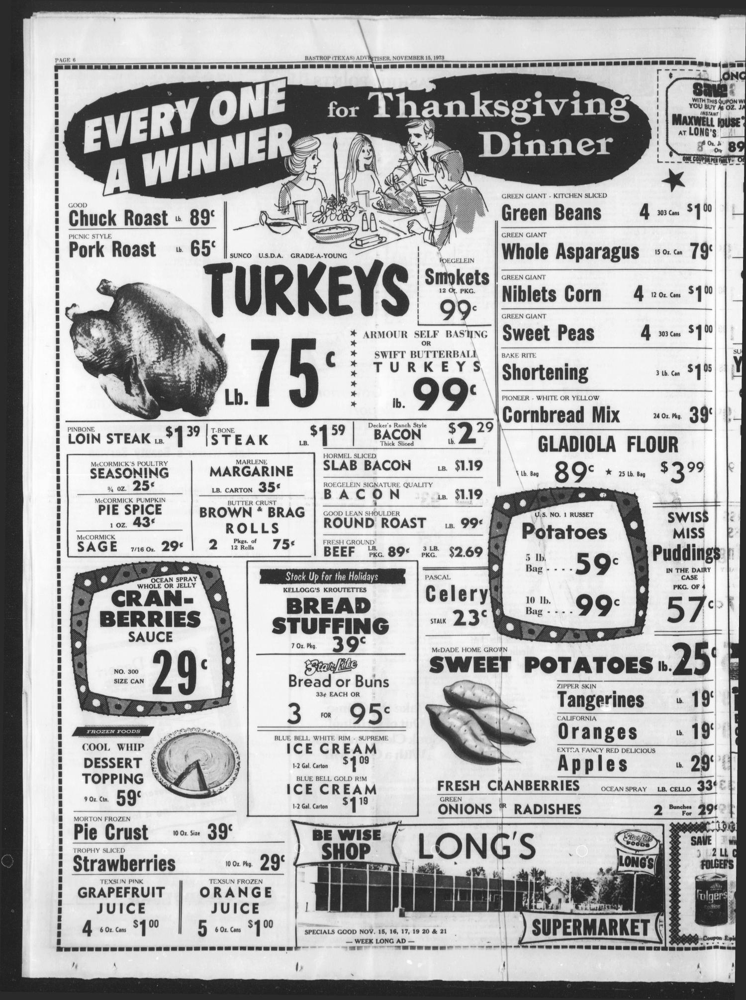 Bastrop Advertiser and Bastrop County News (Bastrop, Tex.), Vol. [120], No. 38, Ed. 1 Thursday, November 15, 1973
                                                
                                                    [Sequence #]: 6 of 12
                                                