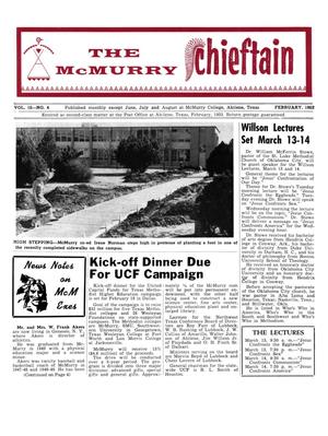 Chieftain, Volume 10, Number 4, February 1962