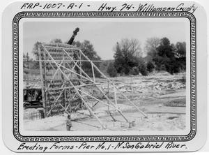 [Photograph of Pier Construction Near U.S. Hwy 74]