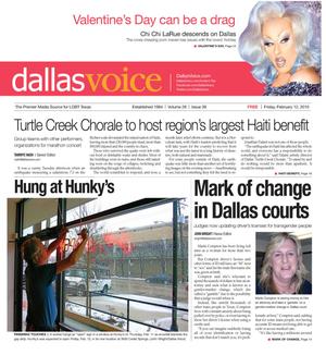Primary view of object titled 'Dallas Voice (Dallas, Tex.), Vol. 26, No. 39, Ed. 1 Friday, February 12, 2010'.