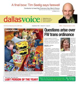 Primary view of object titled 'Dallas Voice (Dallas, Tex.), Vol. 27, No. 31, Ed. 1 Friday, December 17, 2010'.