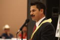 Thumbnail image of item number 1 in: '[Francisco Alvarez Calderon addressing the audience at the Zacatecas Gala]'.