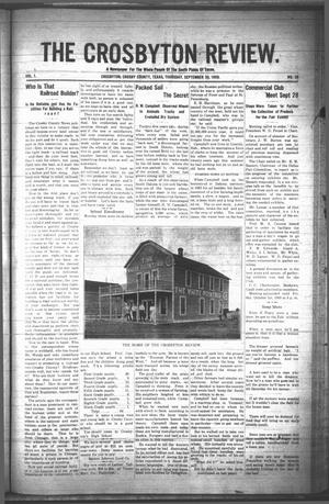 The Crosbyton Review. (Crosbyton, Tex.), Vol. 1, No. 38, Ed. 1 Thursday, September 30, 1909