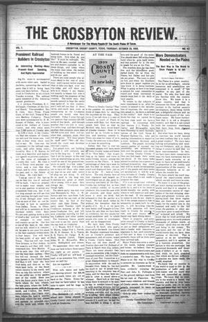 The Crosbyton Review. (Crosbyton, Tex.), Vol. 1, No. 42, Ed. 1 Thursday, October 28, 1909