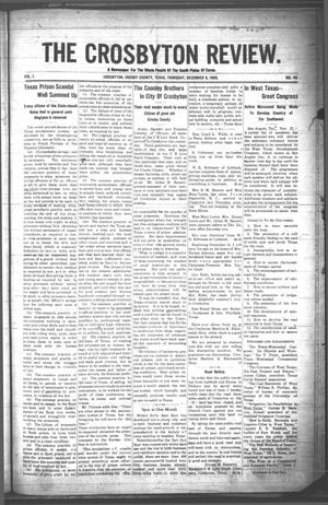 The Crosbyton Review. (Crosbyton, Tex.), Vol. 1, No. 48, Ed. 1 Thursday, December 9, 1909