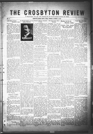 The Crosbyton Review. (Crosbyton, Tex.), Vol. 4, No. 44, Ed. 1 Thursday, October 31, 1912