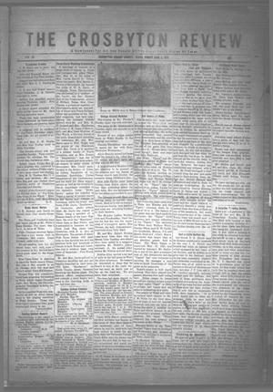 Primary view of object titled 'The Crosbyton Review. (Crosbyton, Tex.), Vol. 13, No. 20, Ed. 1 Friday, June 3, 1921'.