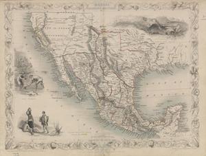 Primary view of object titled '[Map of Mexico, California and Texas in 1851]'.