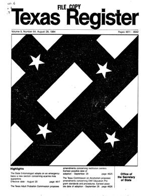 Primary view of object titled 'Texas Register, Volume 9, Number 64, Pages 4611-4642, August 28, 1984'.