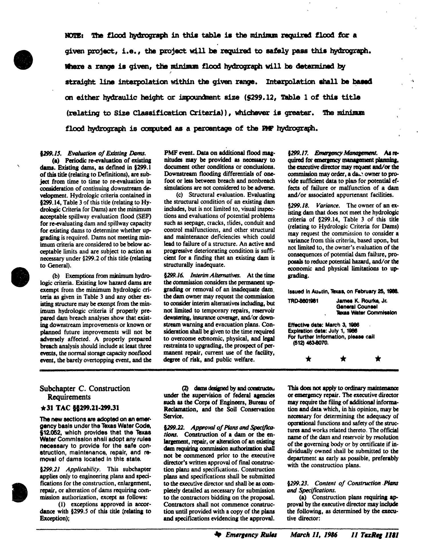 Texas Register, Volume 11, Number 19, Pages 1163-1244, March 11, 1986
                                                
                                                    1181
                                                