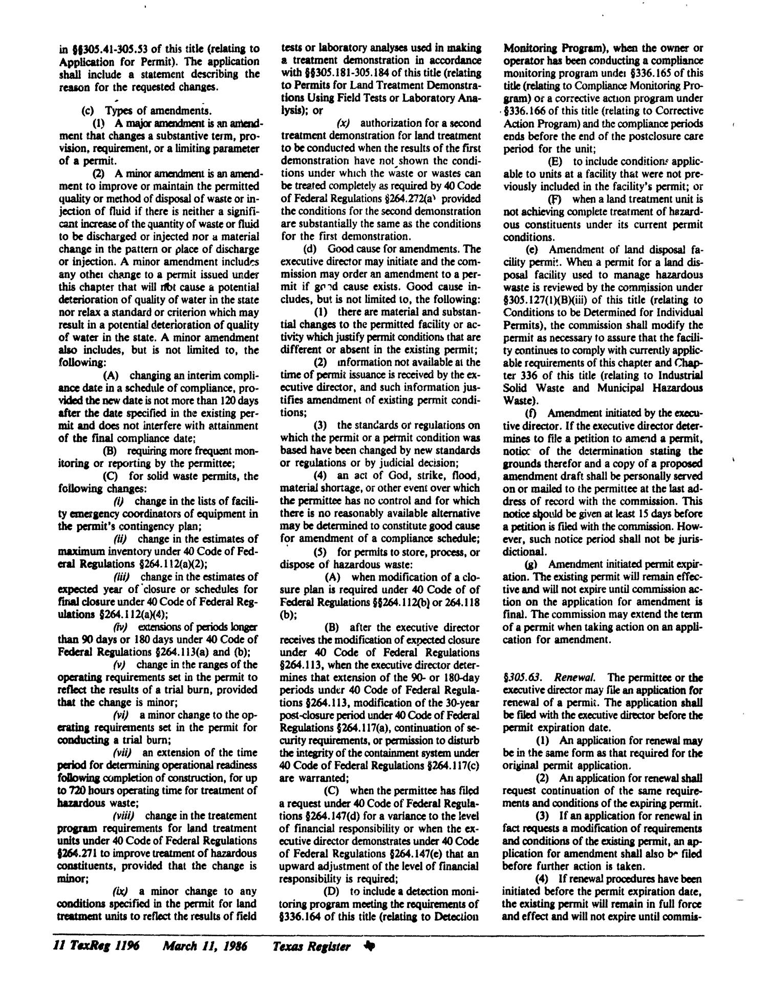 Texas Register, Volume 11, Number 19, Pages 1163-1244, March 11, 1986
                                                
                                                    1196
                                                